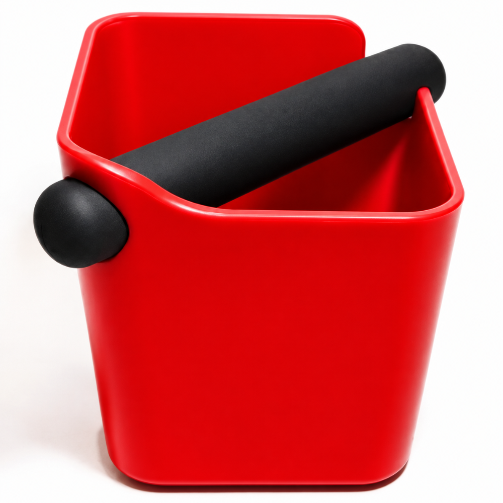 Cafelat Red Home Knock Box – Compact Espresso Knock Box
