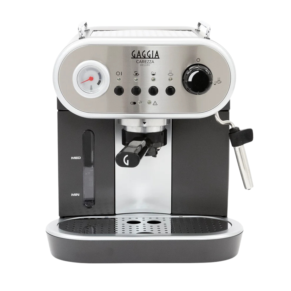 Gaggia Carezza Deluxe Espresso Machine — Black & Silver