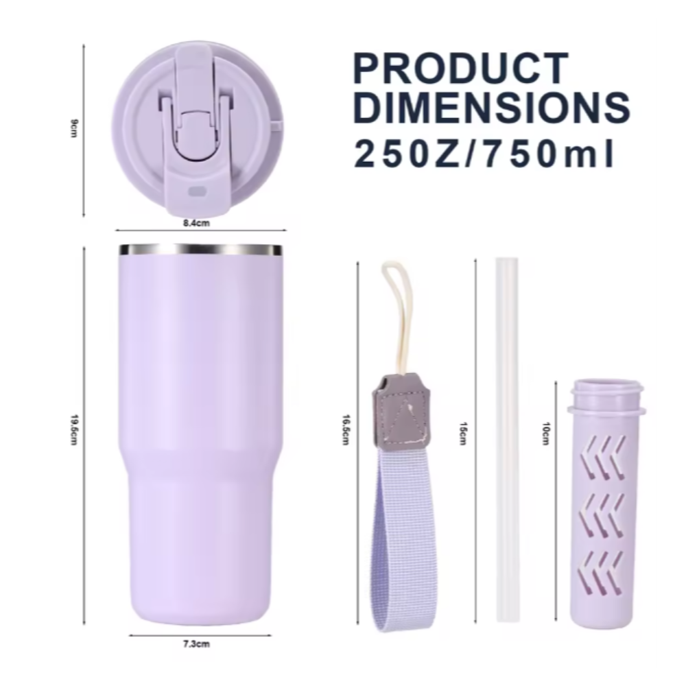 Reusable Stainless Steel Tumbler - Keeps Drinks Hot & Cold